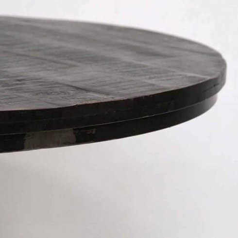 Svart, rundt spisebord «Jack», 120 cm, Trademark Living