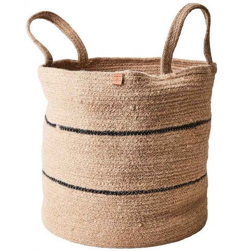 Kurvsett Jute, 2 sett, natur/svart