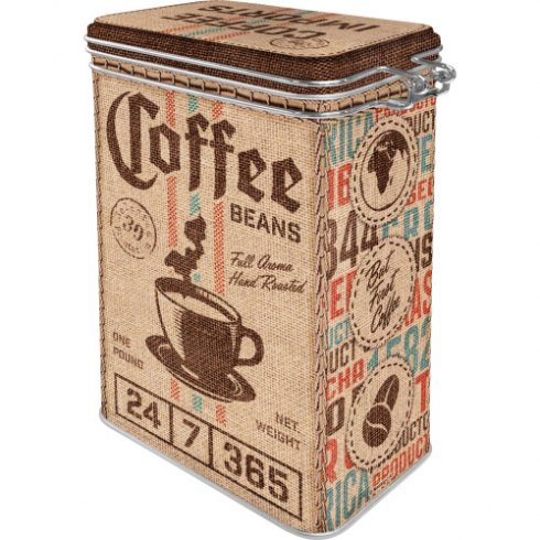 Kaffeboks «Coffee sack» med trykknapp