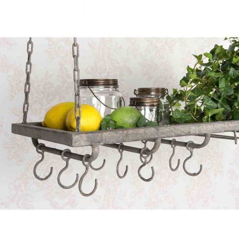 Hengende hylle med S-kroker, 100 cm