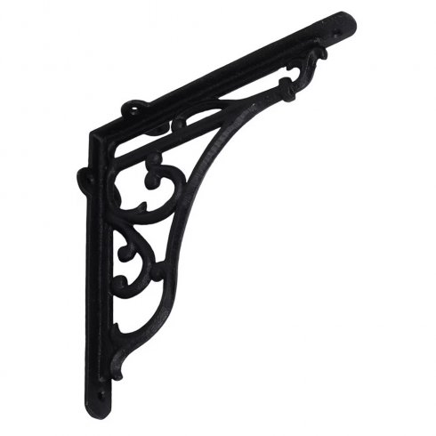 Konsoll «Sirlig», svart jern, 24 cm