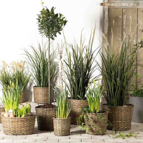 Dunbørstegress, kunstig plante, 100 cm