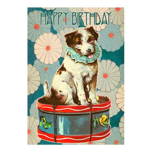 Dobbel bursdagskort «Happy Birthday Dog»