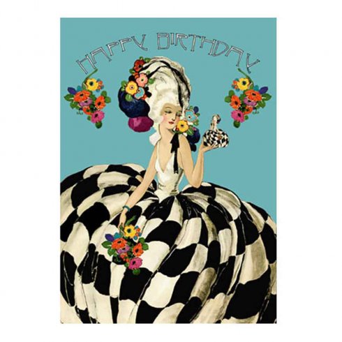 Dobbel bursdagskort «Happy Birthday» til kvinner
