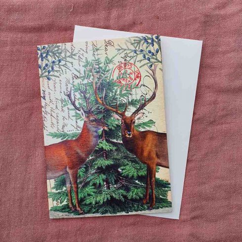 Dobbel julekort «Vintage Christmas»