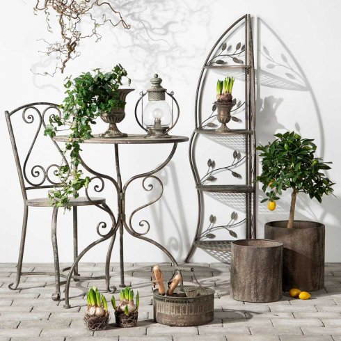 Blomsterpotter i industriell stil, sett med 3 stk, grønne
