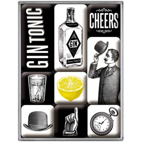 Magnetsett Gin & Tonic, 9 magneter