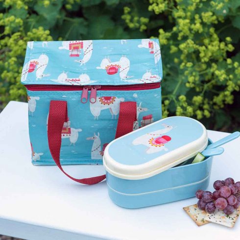 Kjølebag / matpakkebag Blå Lama