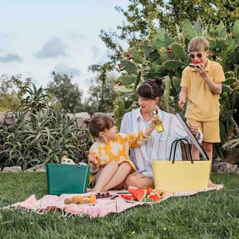 Hinza Stor-veske, sitrongul – Green Plastic