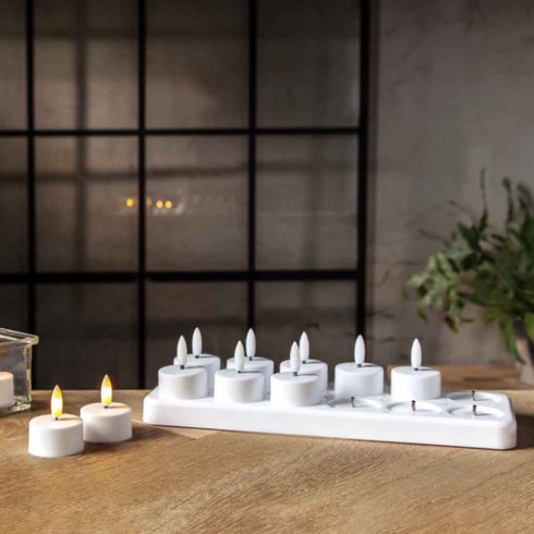 LED-oppladbare telys, 12-pakning