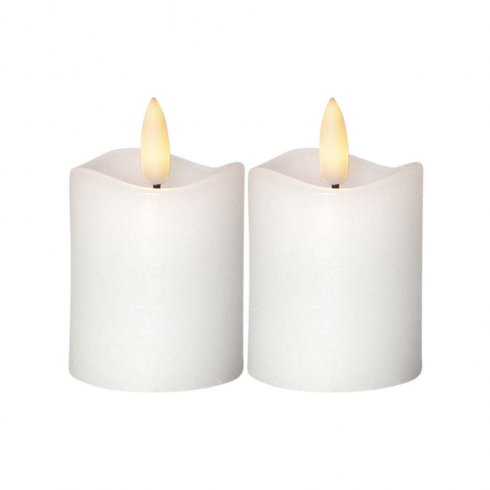 LED-blokklys, 2-pakning, flamme