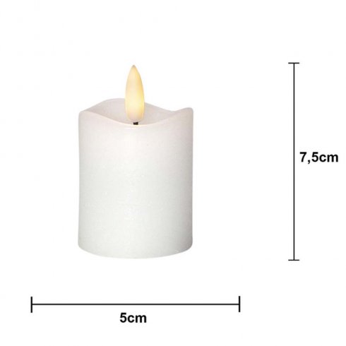 LED-blokklys, 2-pakning, flamme