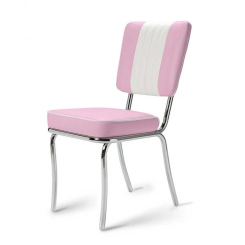 Diner stol tvåfärgad rosa