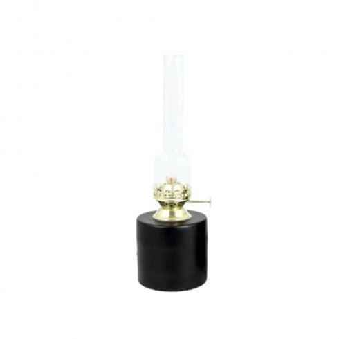 Parafinlampe, rett, svart, liten, Ø 8 x 25 cm