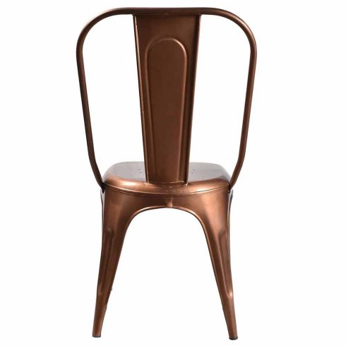 Spisestol «Living» med høy rygg, messing, Trademark Living