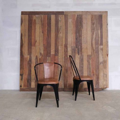 Spisestol Living Svart med skinn Trademark Living