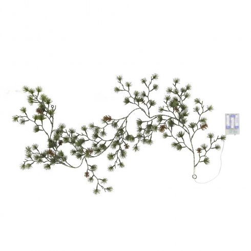 Lyslenke med gran og kongler, 150 cm