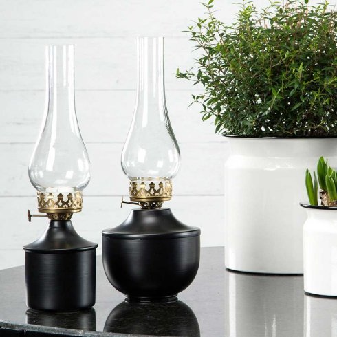 Lysestake for varmelys, emalje, Iris Svart
