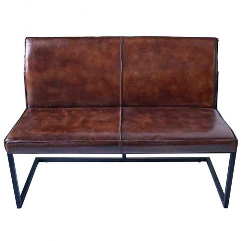 Loungesofa Helen i skinn og jern fra Trademark Living