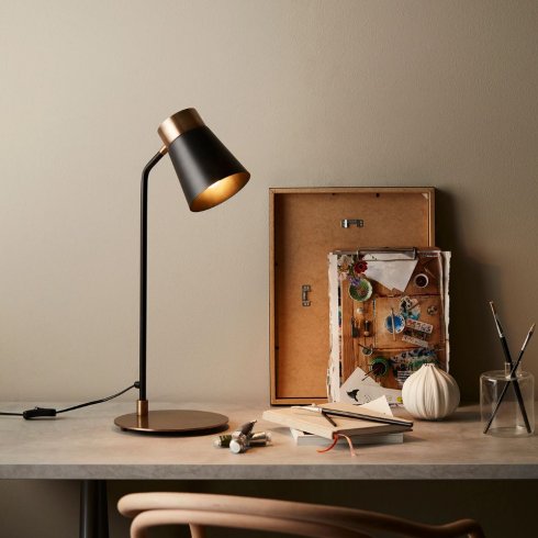Luna skrivebordslampe, svart, 60 cm – Pr Home