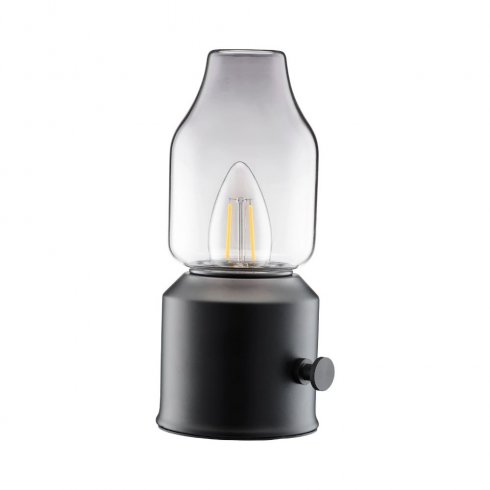 Lystra-lampe IP44, oppladbar, smoky – Pr Home