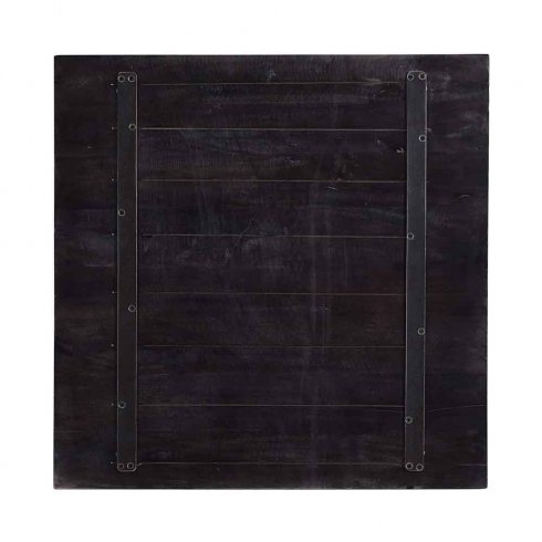 Bordplate i svartmalt mangotre, 70 x 70 cm