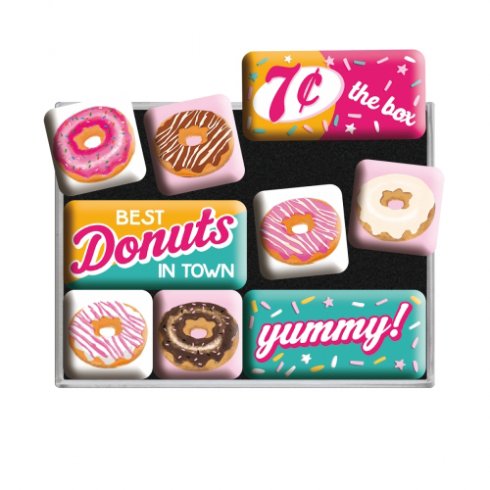 Magnetsett «doughnuts» – 9 små magneter