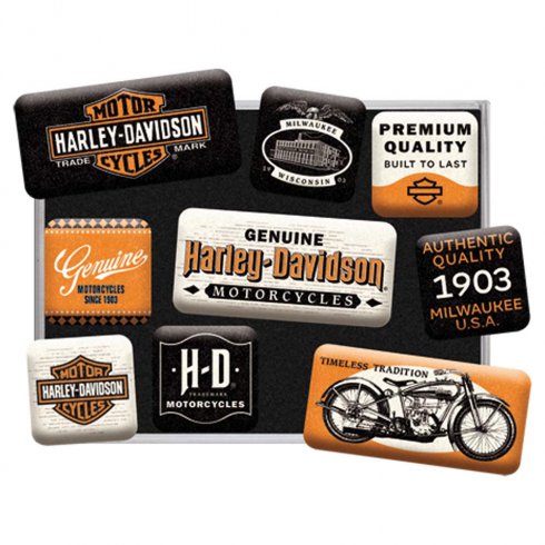 Magnetsett Harley Davidson med 9 magneter