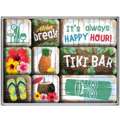 Magnetsett Tiki Bar, 9 magneter