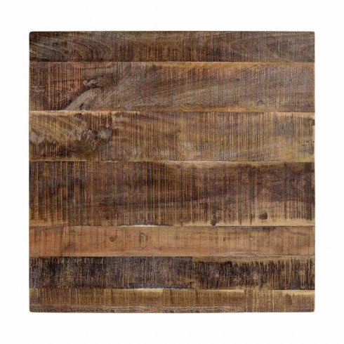 Bordplate i mangotre, 70 x 70 cm
