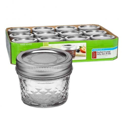 Quilted Mason-krukke – 4 oz, 118 ml – vanlig åpning