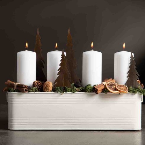 Strikk juletre i metall, 18 cm