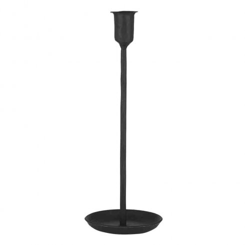 Lysestake i metall, svart, stor