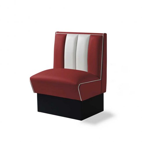 Diner-sittebås – retro-sofa, endeelement 70 cm