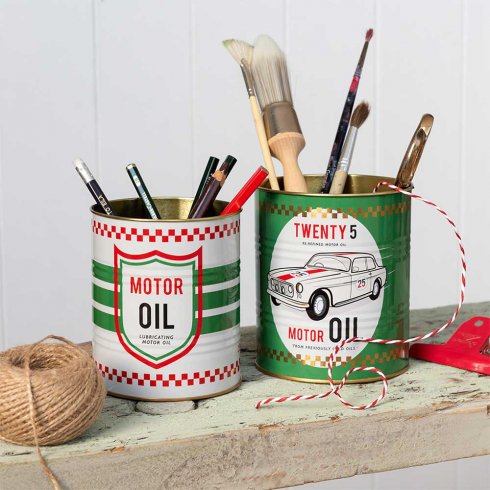 Krukke / blikkboks, 2-pakning Motor Oil