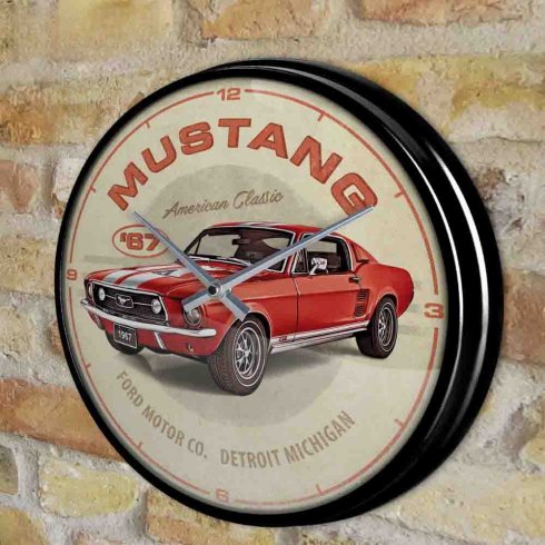 Veggklokke Ford Mustang 31 cm