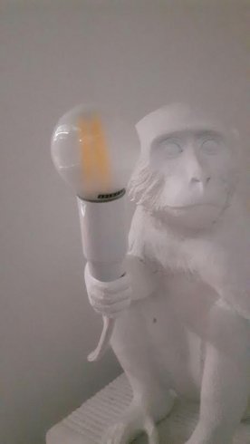 Monkeylamp ekstra lampe til Seletti A-lampe, hvit