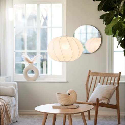 Olivia lampeskjerm Twist Hvit 50 cm – Pr Home