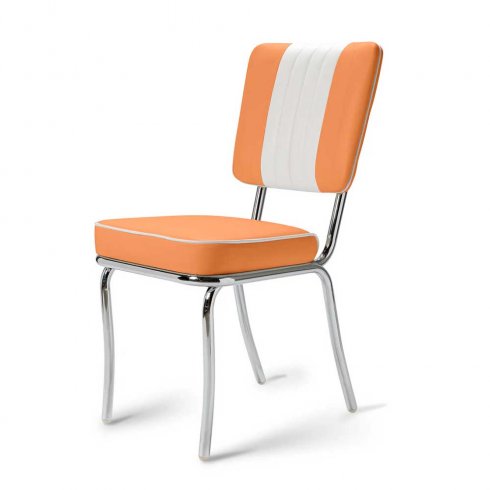 Diner stol tvåfärgad orange