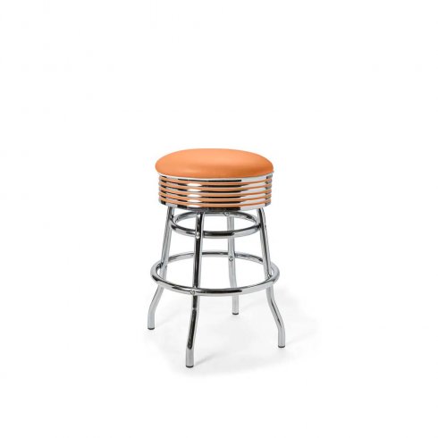 Diner barstol vintage 66 cm utan rygg orange