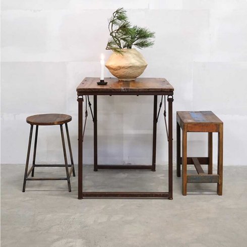 Jernkrakk med gjenvunnet tre – Trademark Living