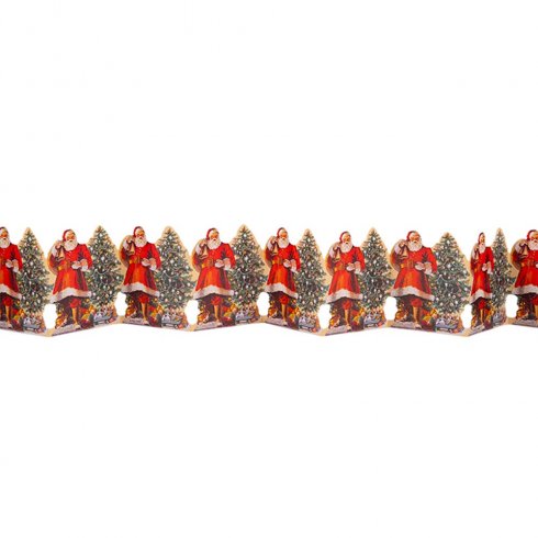 Juledekorasjon: Papirfigurer av julenissen
