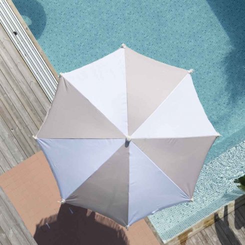Parasoll Valletta med stativ og bærepose – beige