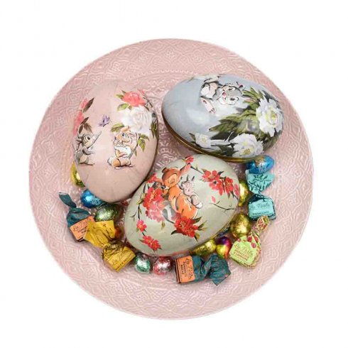 Disney-påskeegg i gammeldags stil, 15 cm, grå/blå, 1 stk.