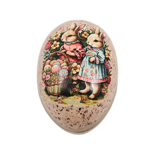 Påskeegg i gammeldags stil, 15 cm, «Family Rabbit»-påskeegg, 1 stk.