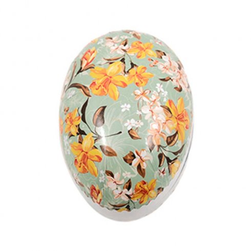 Påskeegg i gammeldags stil, 15 cm, blomster, grønn, 1 stk.