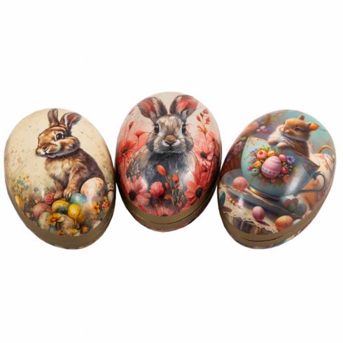Påskeegg i gammeldags stil, 15 cm, «Lovely Bunnie», blå, 1 stk.