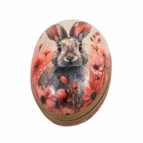 Påskeegg i gammeldags stil, 15 cm, «Lovely Bunnie», rød, 1 stk.