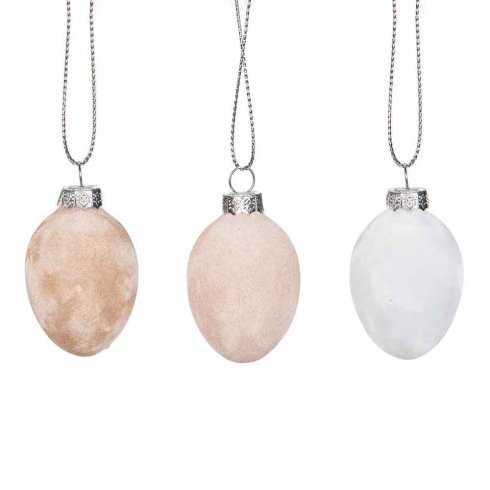 Påskeegg i glass med Sammet Natur-blanding, 9-pakning