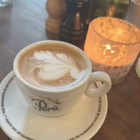 Peru cappuccino-kopp, 6-pakning med fat